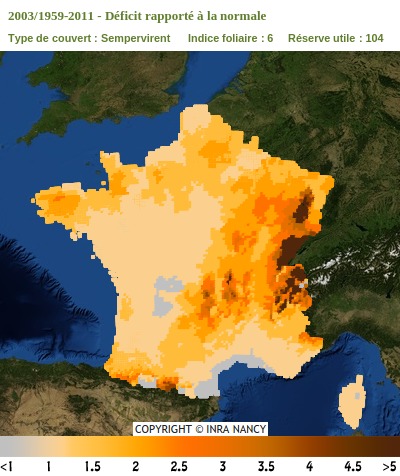 Cartes d'indicateurs relatifs (anomalies)        
 
